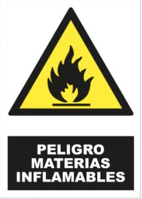 S21 Señalización ADR2085.G - Señal peligro materias inflamables multicolor